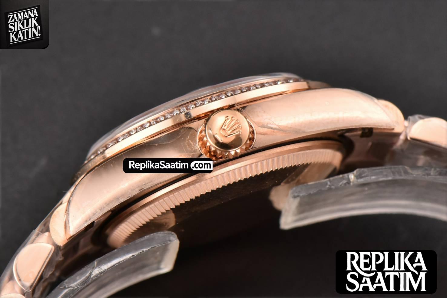 DateJust 31MM Ladies 904L RG WF Diamond Purple Dial Diamond Roma Marker Oyster Bracelet A2671 -16