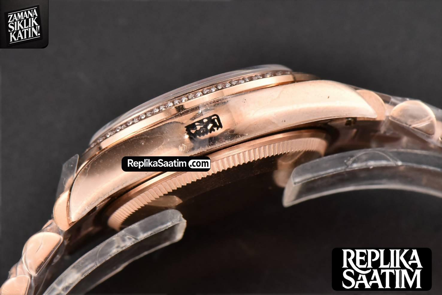 DateJust 31MM Ladies 904L RG WF Diamond Purple Dial Diamond Roma Marker Oyster Bracelet A2671 -17
