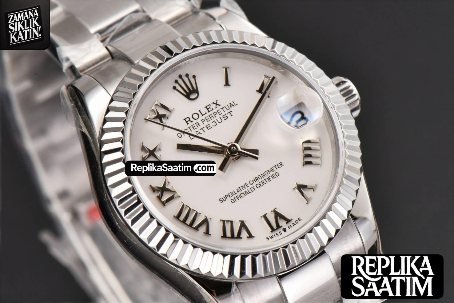 DateJust 31MM Ladies 904L WF White Dial Roma Marker Oyster Bracelet A2671 -11