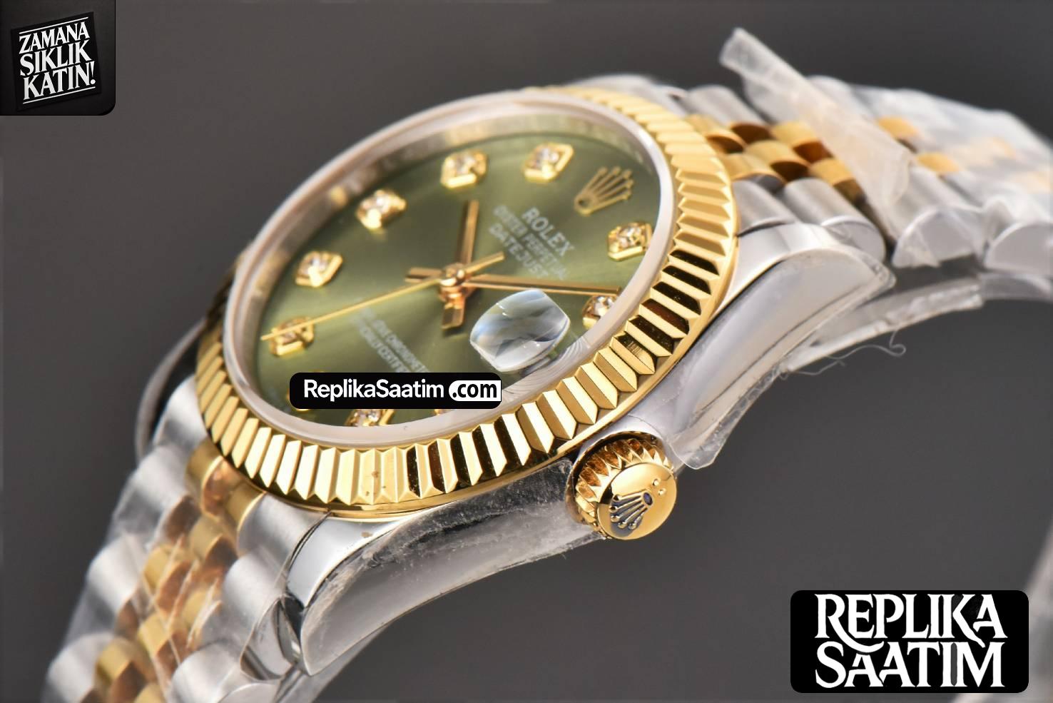 DateJust 31MM Ladies 904L YG/SS WF Green Dial Diamond Marker Jubilee Bracelet A2671 -10