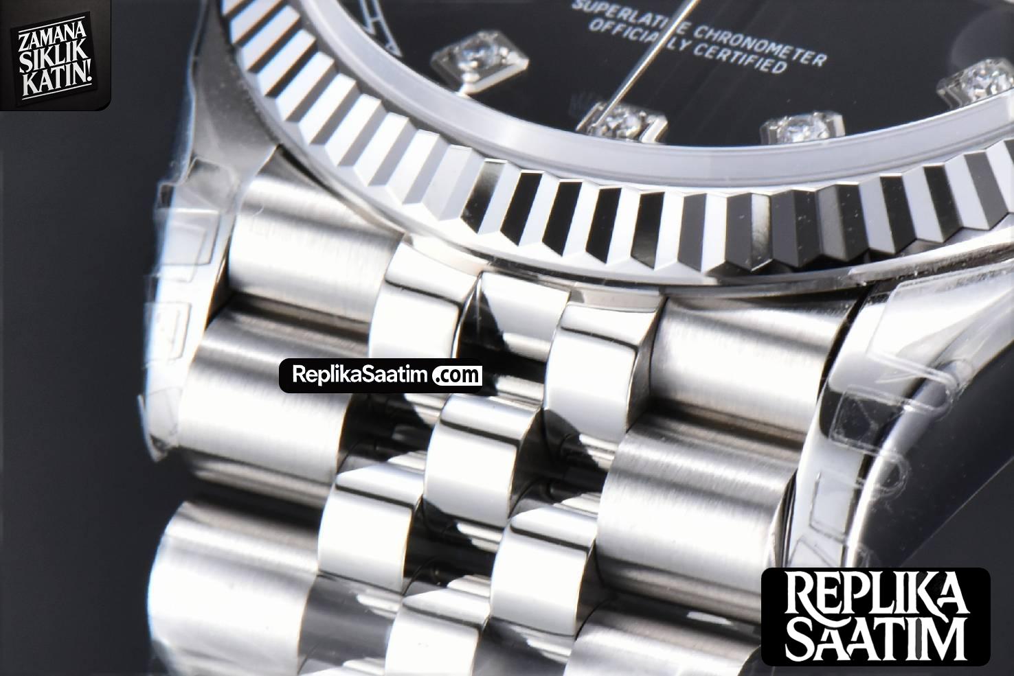 DateJust 36MM 126234 904L VSF Black Dial Diamond Marker Jubilee Bracelet VS3235 -10