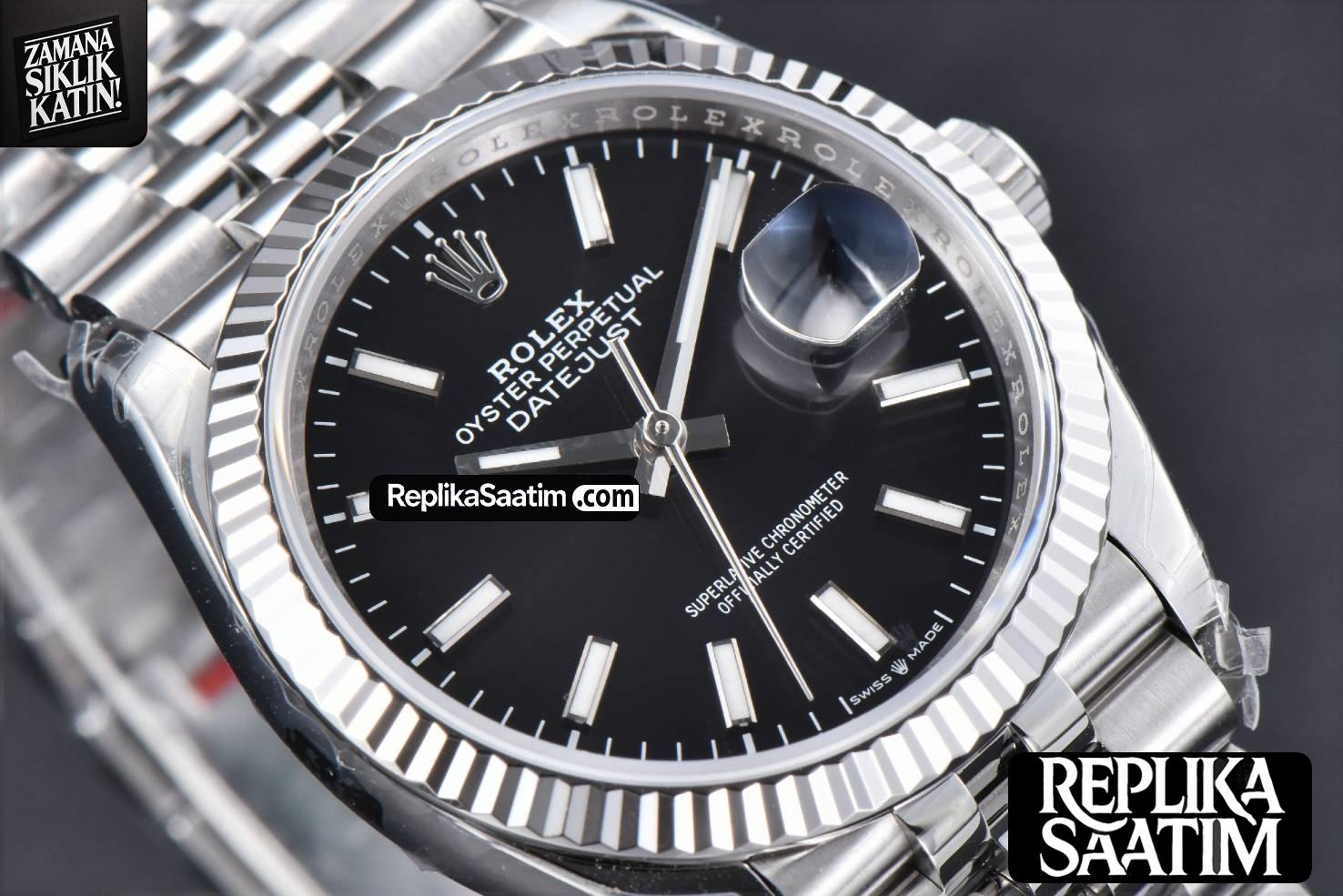 DateJust 36MM 126234 904L VSF Black Dial Lume Marker Jubilee Bracelet VS3235 -14
