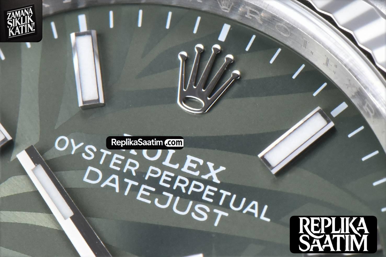 DateJust 36MM 126234 Clean CF Green Plam Dial Jubilee Bracelet VR3235 -14
