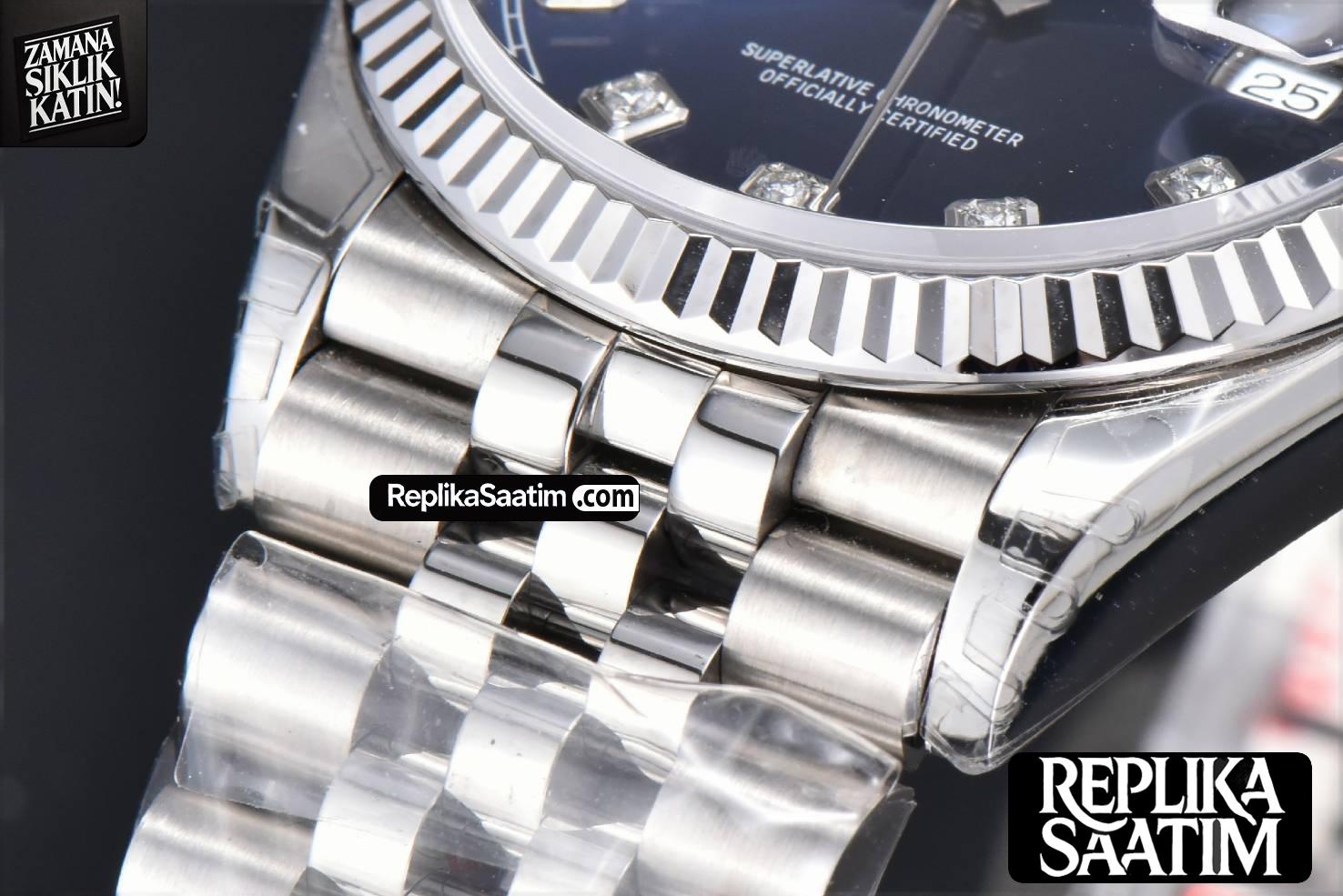 DateJust 36MM 904L VSF Blue Dial Diamond Marker Jubilee VS3235 -11