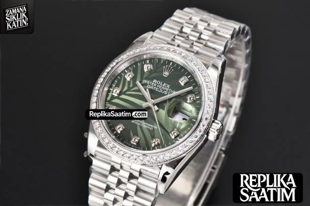 DateJust 36MM BPF Diamond Green Plam Dial Diamond Marker Jubilee Bracelet 3235 -03