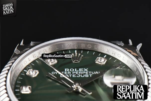 DateJust 36MM BPF Fluted Green Plam Dial Diamond Marker Jubilee Bracelet 2824 -12