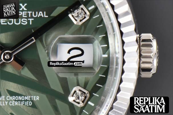 DateJust 36MM BPF Fluted Green Plam Dial Diamond Marker Jubilee Bracelet 3235 -08