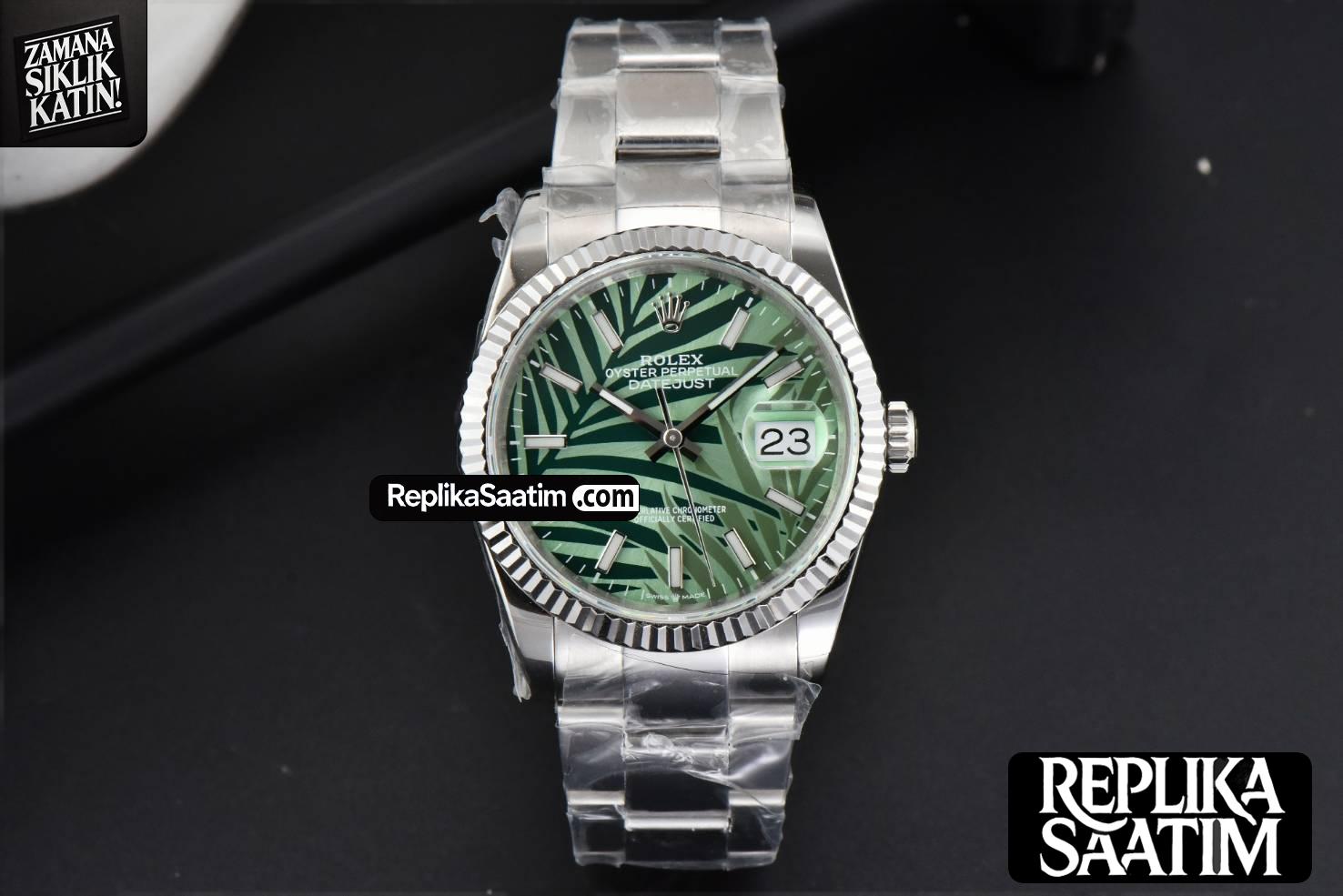 DateJust 36MM BPF Green Plam Dial Oyster Bracelet A2824 -02