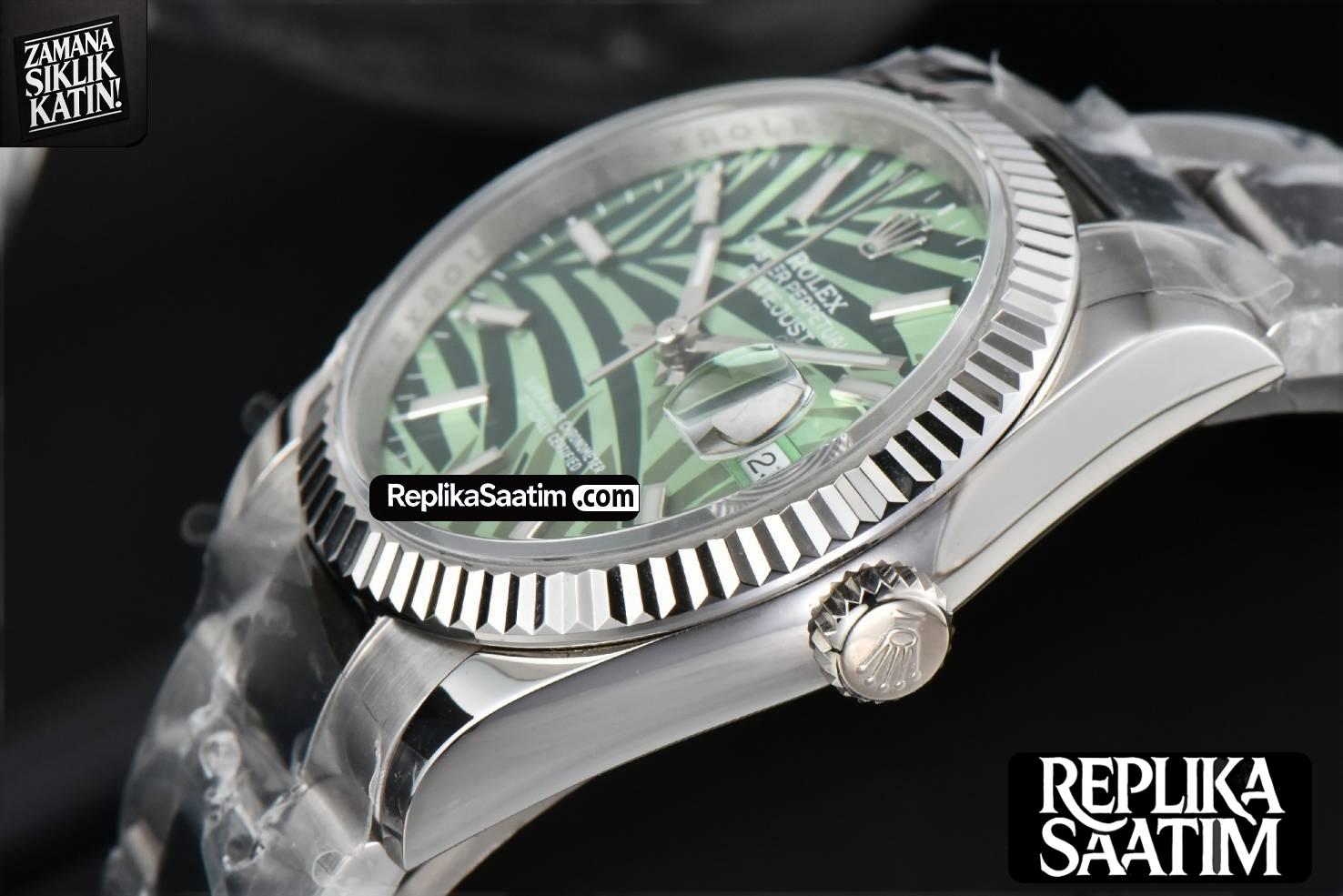DateJust 36MM BPF Green Plam Dial Oyster Bracelet A2824 -09