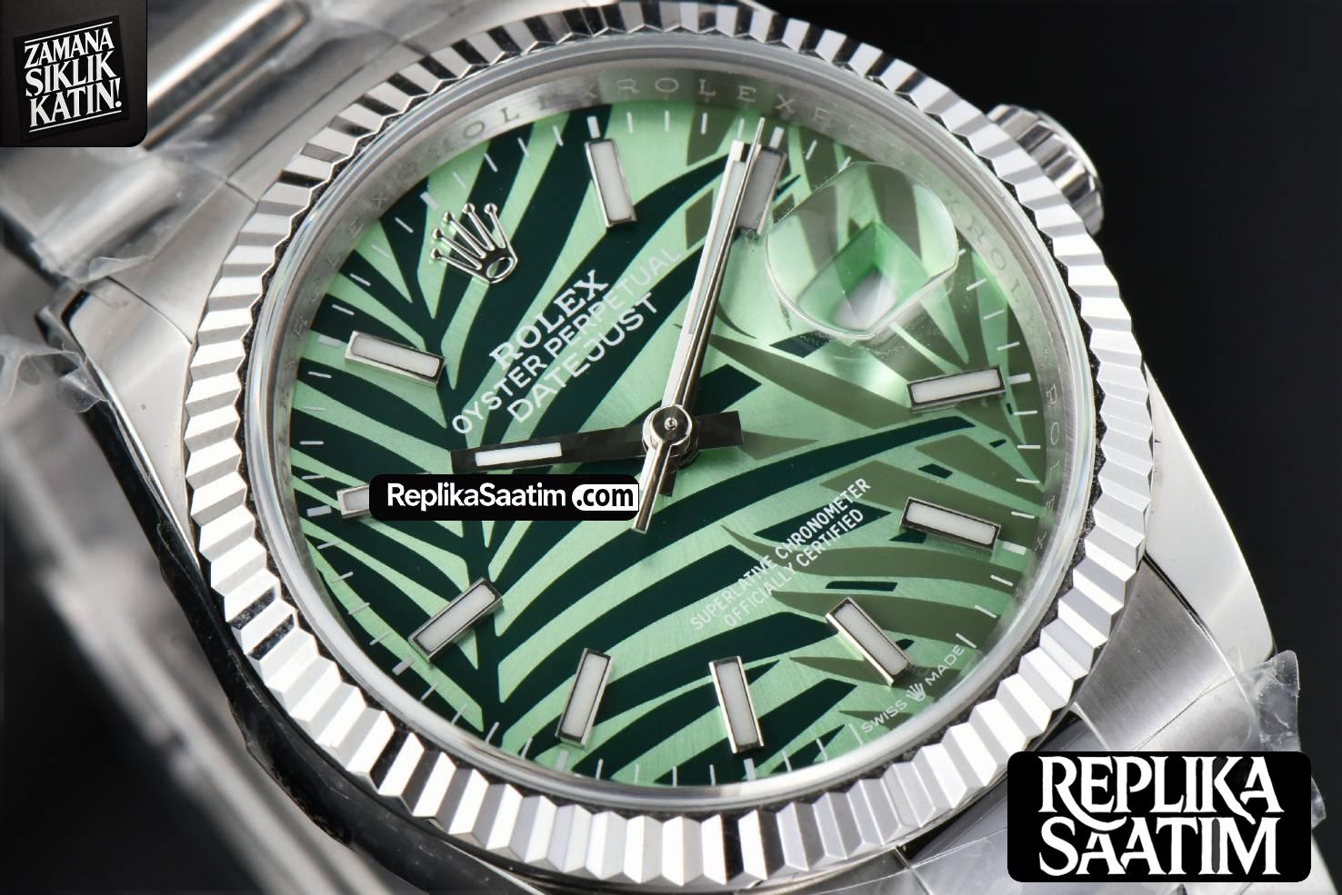 DateJust 36MM BPF Green Plam Dial Oyster Bracelet A2824 -10