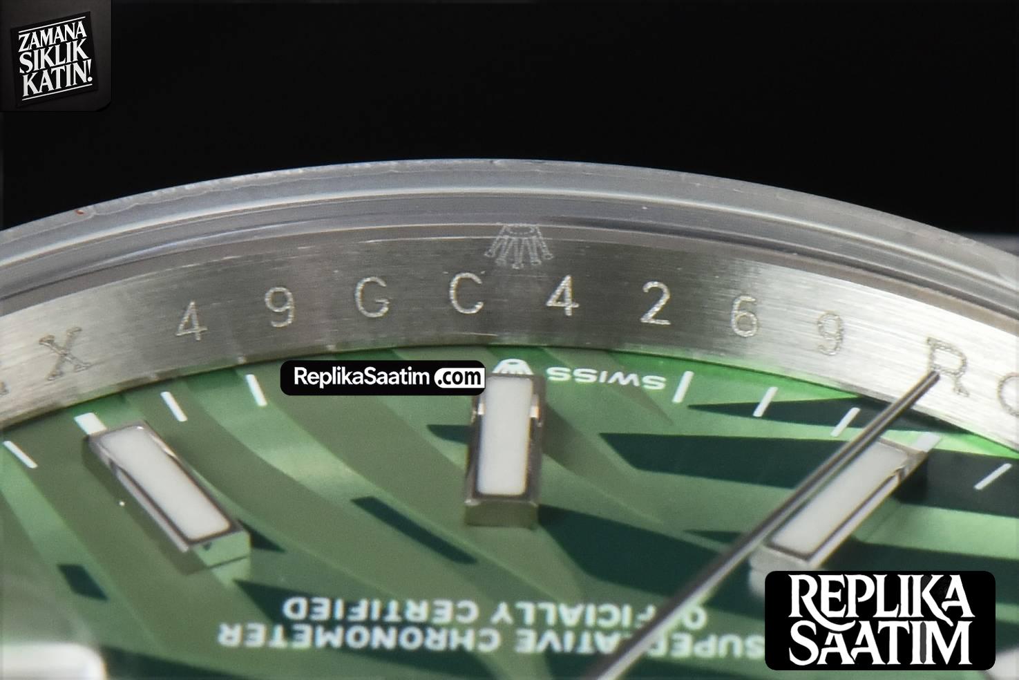 DateJust 36MM BPF Green Plam Dial Oyster Bracelet A2824 -12
