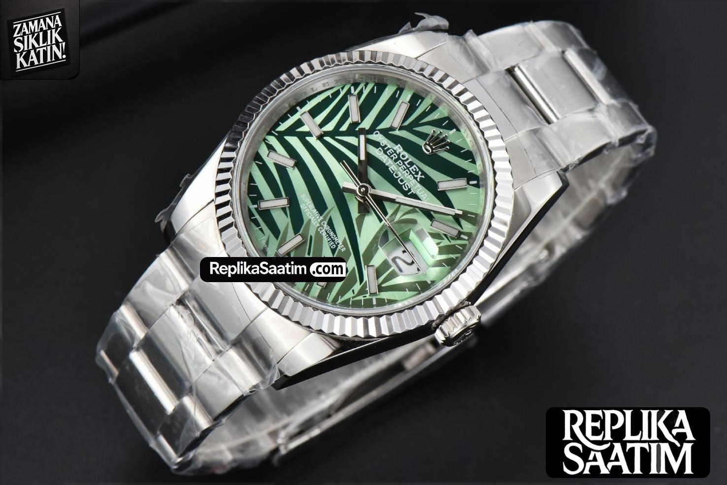 DateJust 36MM BPF Green Plam Dial Oyster Bracelet A2824 -13