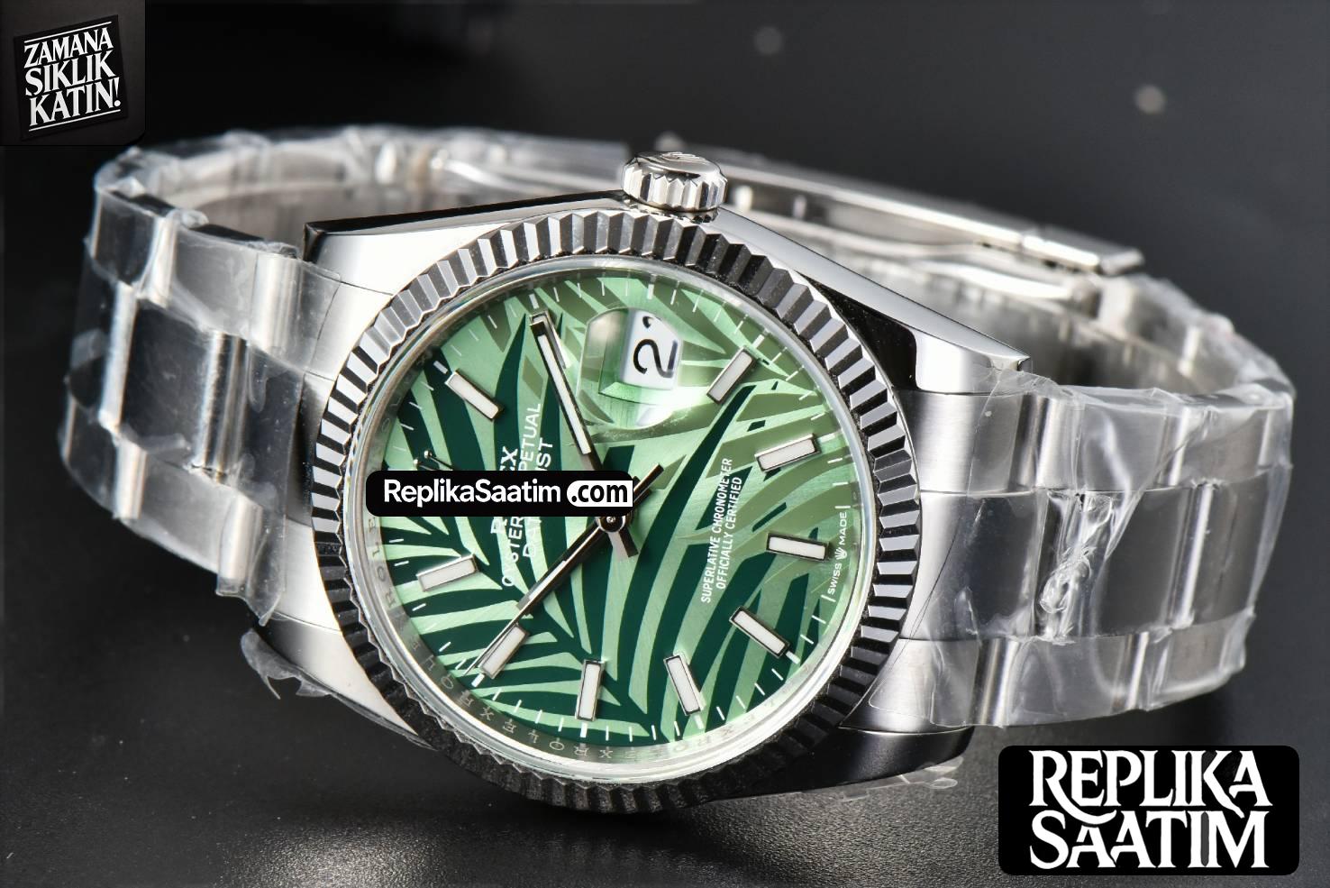 DateJust 36MM BPF Green Plam Dial Oyster Bracelet A2824 -14