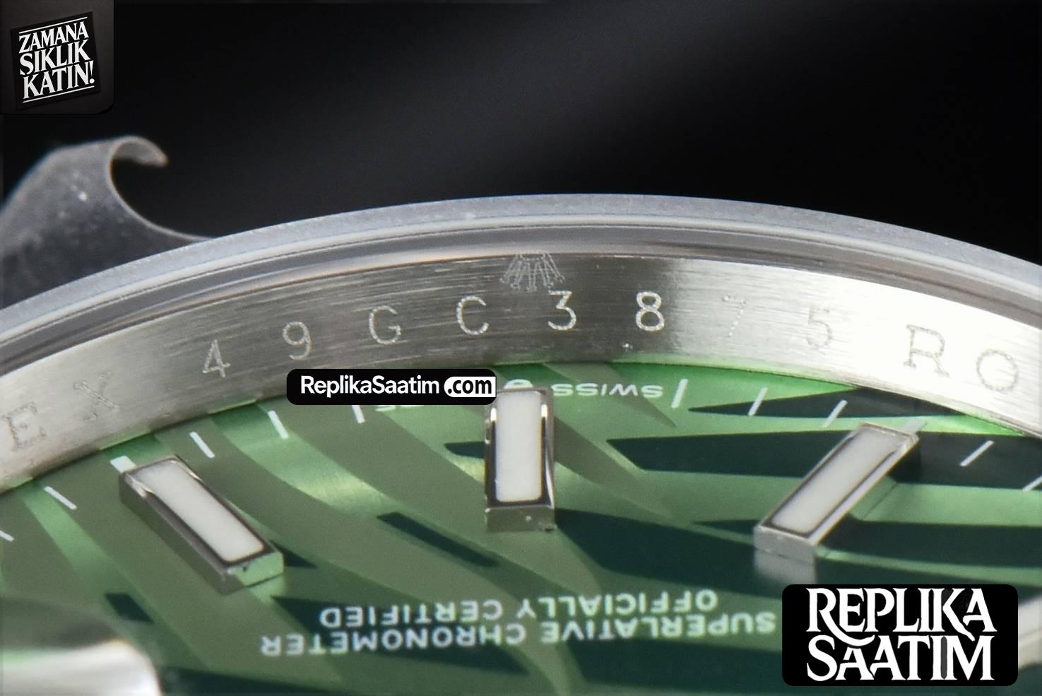 DateJust 36MM BPF Smooth Green Plam Dial Oyster Bracelet A2824 -13