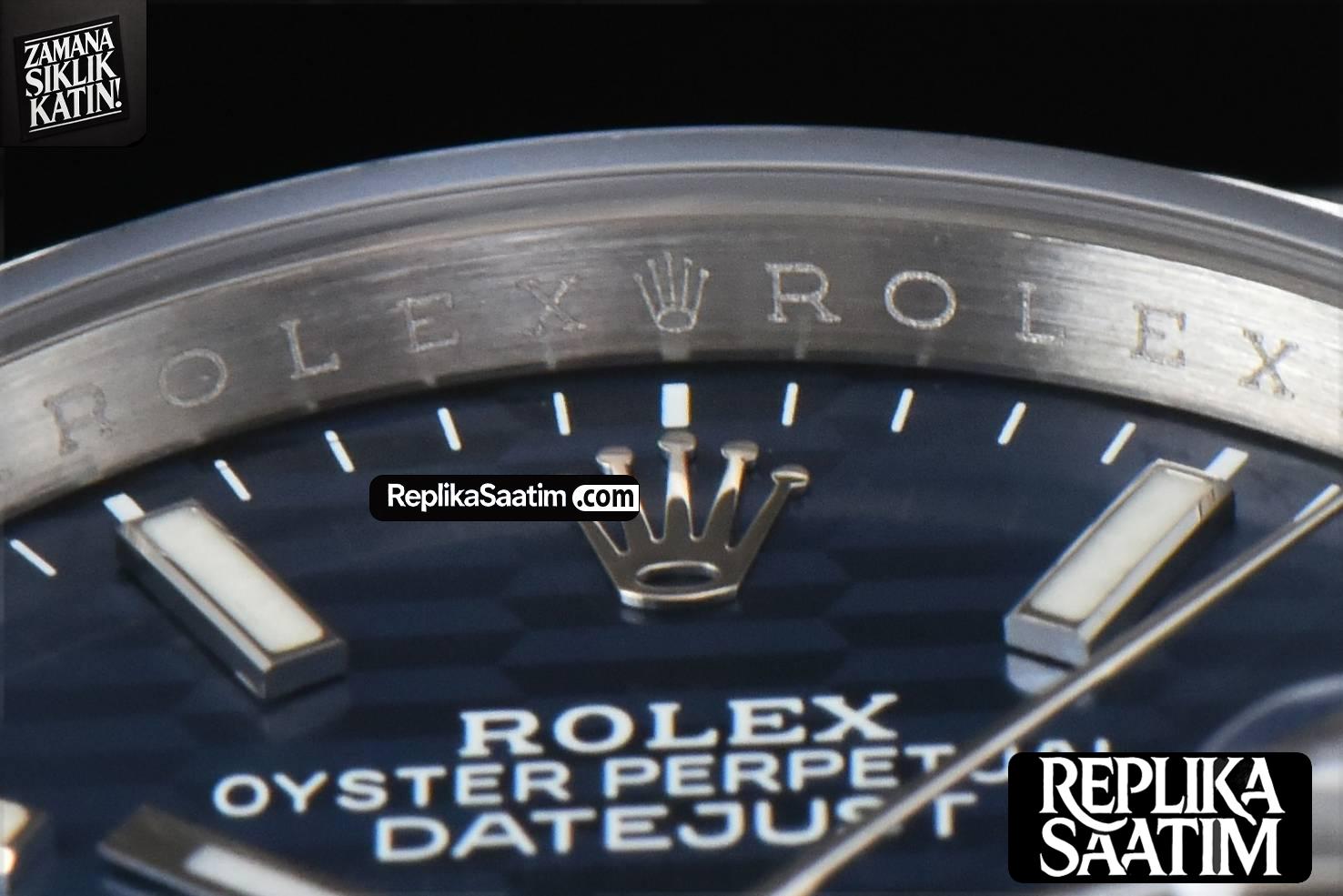 DateJust 36MM Diamond BPF Blue Motif Dial Oyster Bracelet A2824 -12