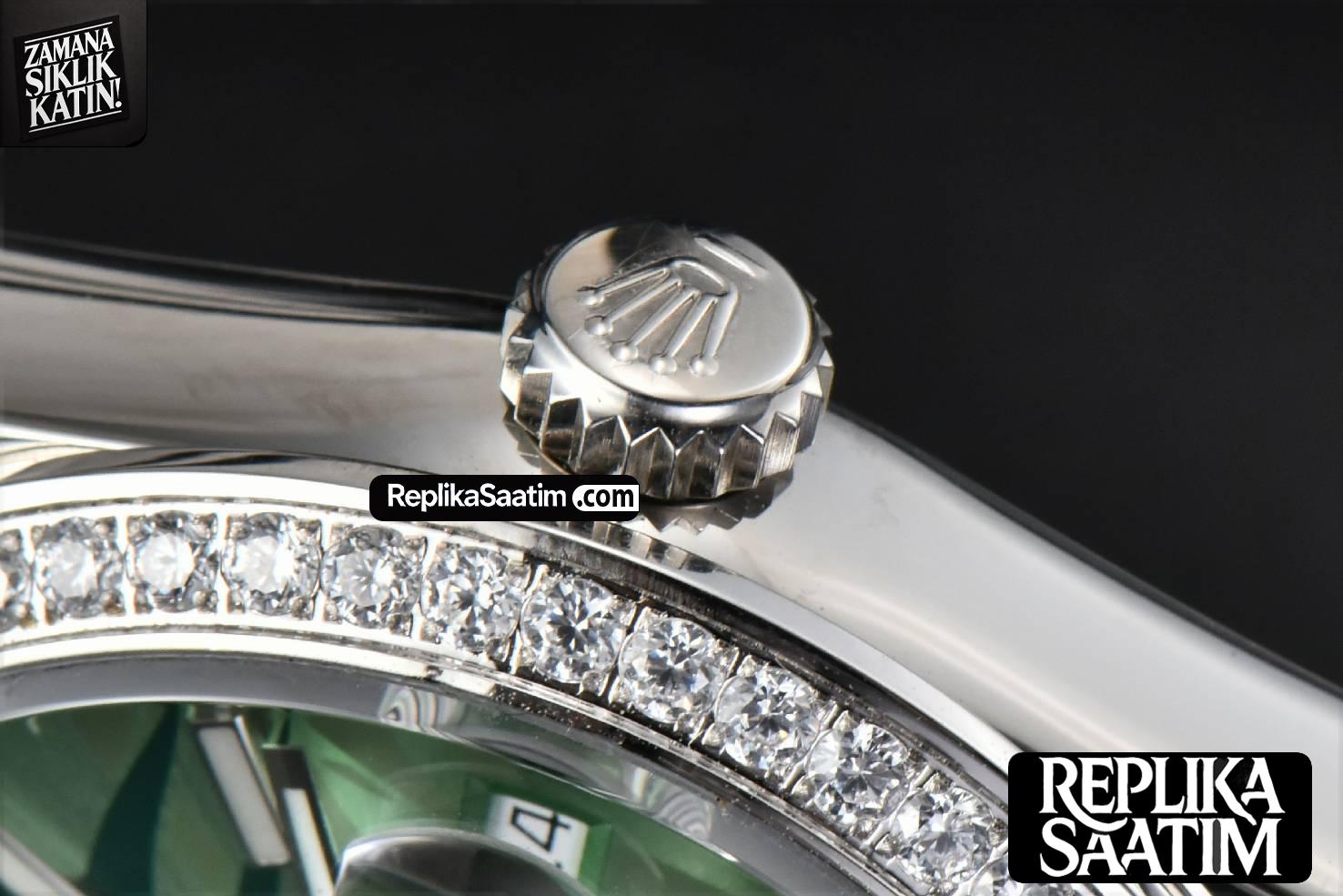 DateJust 36MM Diamond BPF Green Plam Dial Oyster Bracelet A2824 -16