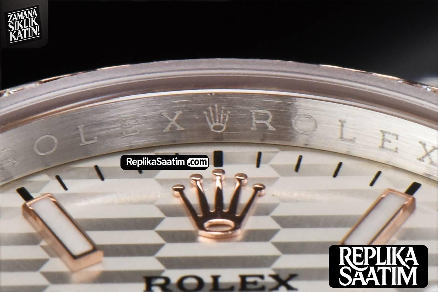 DateJust 36MM RG/SS BPF Diamond Bezel Silver Motif Dial Jubilee Bracelet A2824 -11