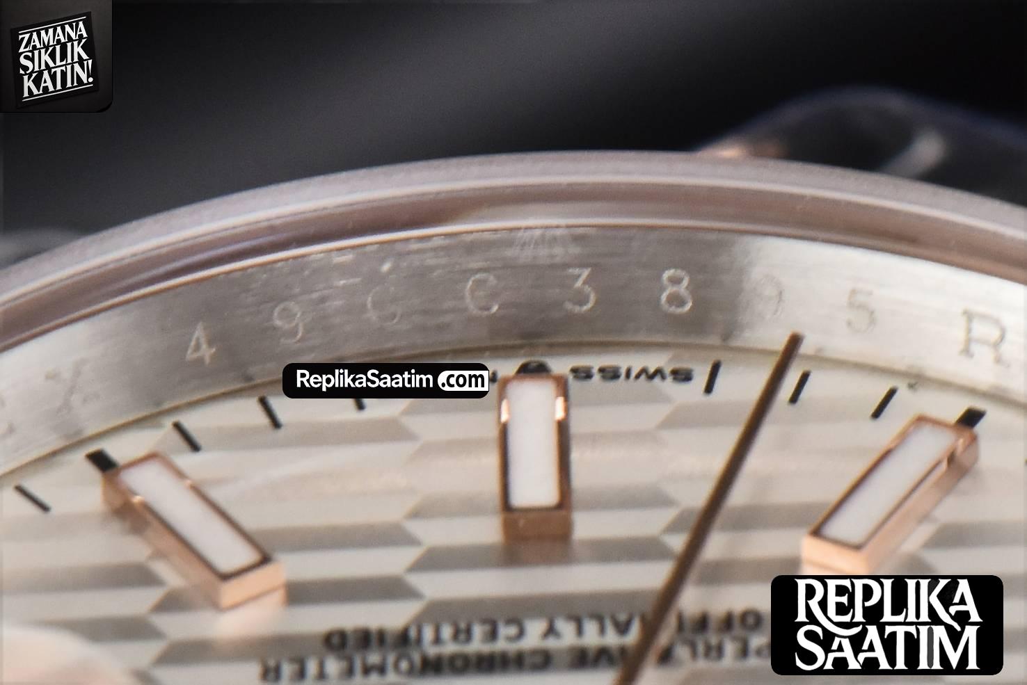 DateJust 36MM RG/SS BPF Diamond Bezel Silver Motif Dial Jubilee Bracelet A2824 -12
