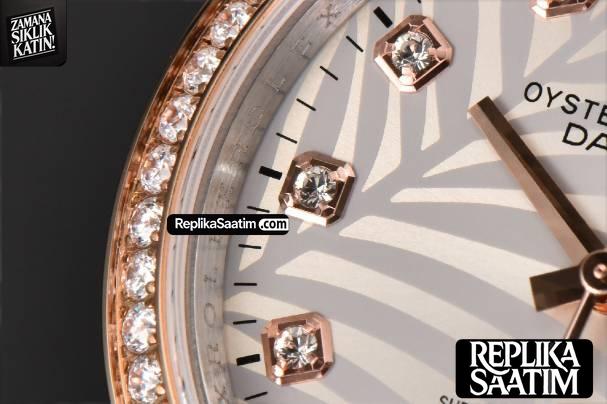 DateJust 36MM RG/SS BPF Diamond Silver Plam Dial Diamond Marker Jubilee Bracelet 2824 -04