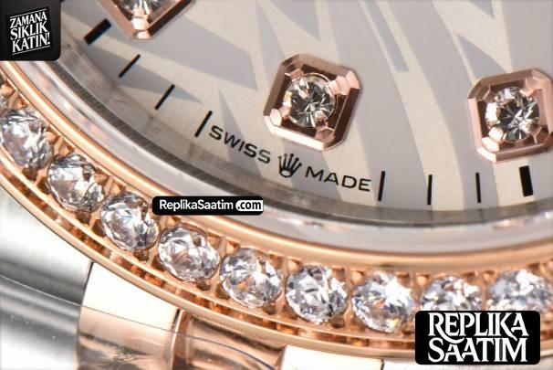 DateJust 36MM RG/SS BPF Diamond Silver Plam Dial Diamond Marker Jubilee Bracelet 2824 -06