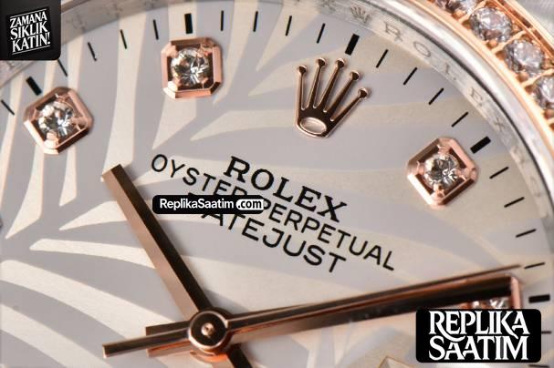 DateJust 36MM RG/SS BPF Diamond Silver Plam Dial Diamond Marker Jubilee Bracelet 2824 -08