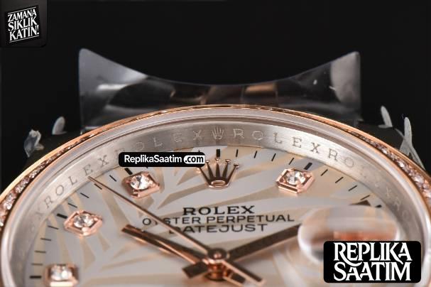 DateJust 36MM RG/SS BPF Diamond Silver Plam Dial Diamond Marker Jubilee Bracelet 2824 -11