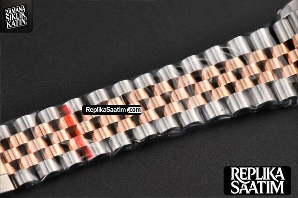 DateJust 36MM RG/SS BPF Diamond Silver Plam Dial Diamond Marker Jubilee Bracelet 2824 -25