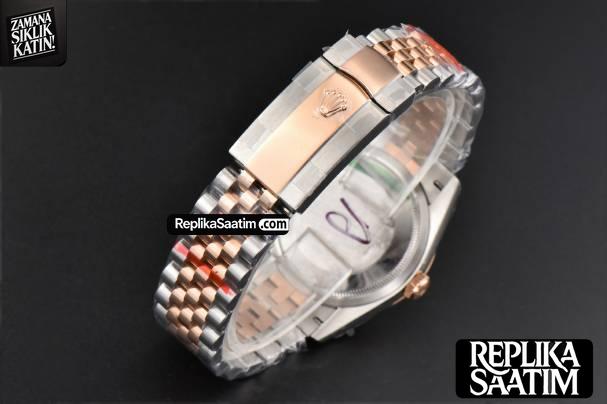 DateJust 36MM RG/SS BPF Diamond Silver Plam Dial Diamond Marker Jubilee Bracelet 2824 -32