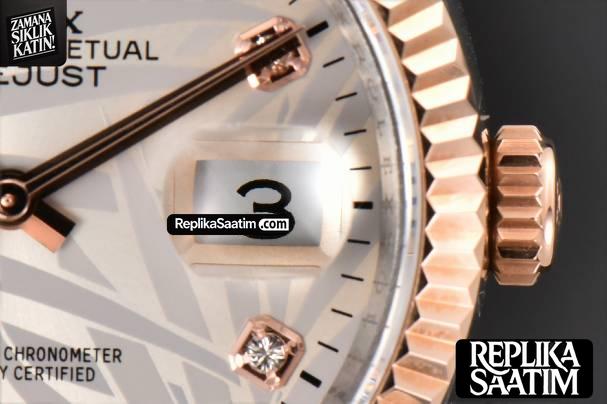 DateJust 36MM RG/SS BPF Fluted Silver Plam Dial Diamond Marker Jubilee Bracelet 2824 -08