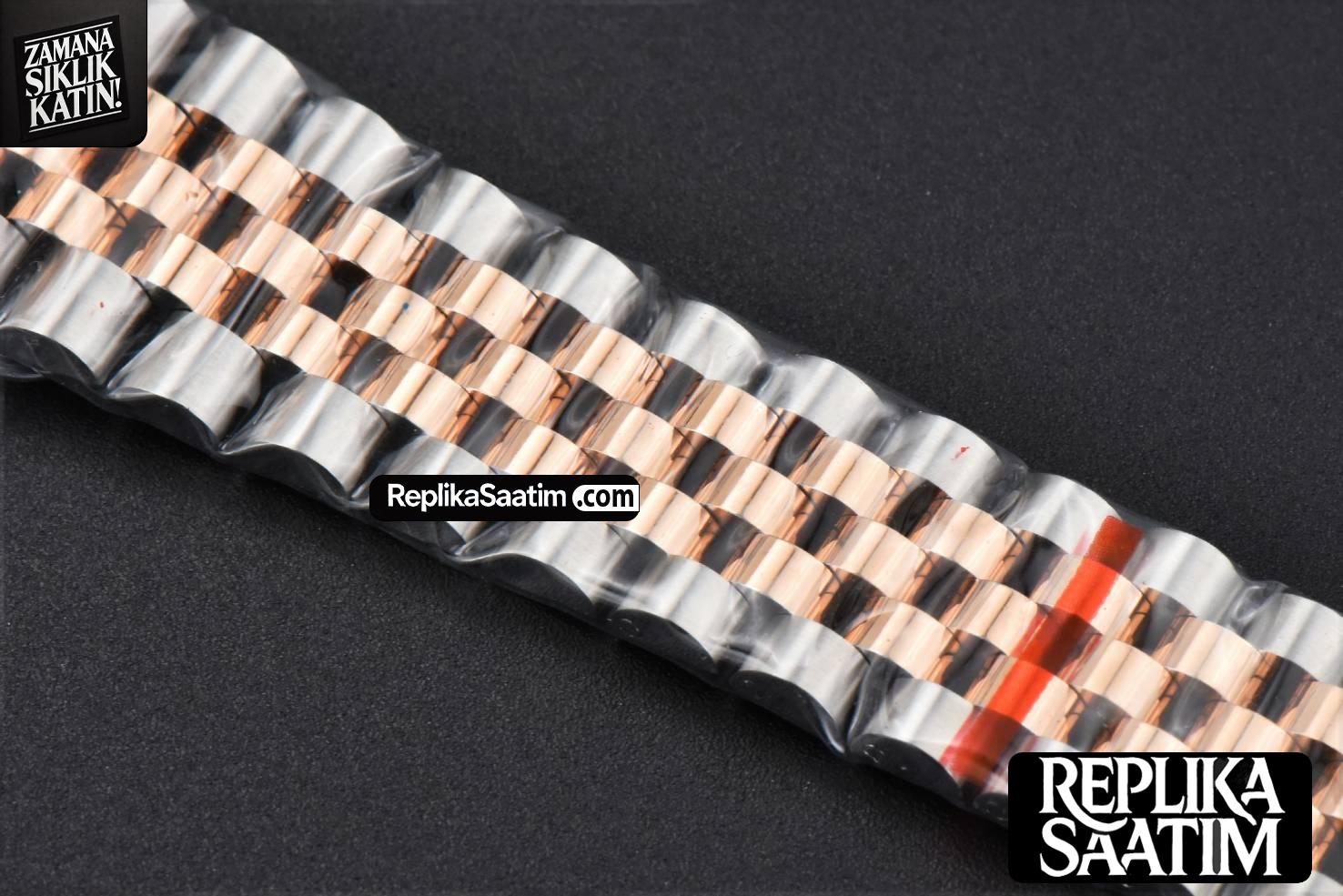 DateJust 36MM RG/SS BPF Smooth Bezel Gray Wimbledon Dial Jubilee Bracelet A2824 -28