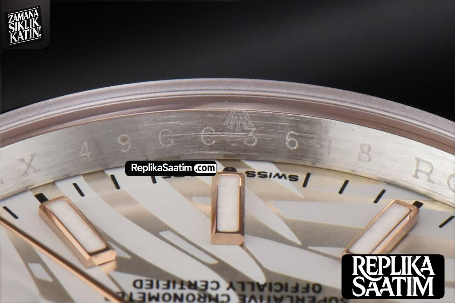 DateJust 36MM RG/SS BPF Smooth Bezel Silver Plam Dial Jubilee Bracelet A2824 -12