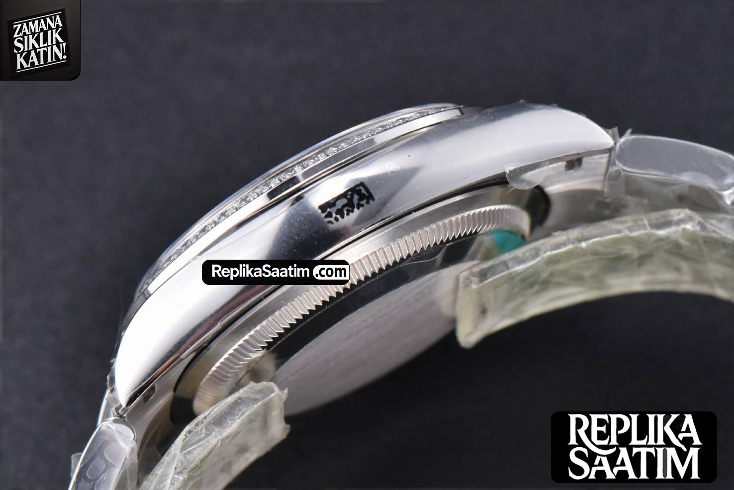 DateJust 36mm SS EWF Black Dial Diamond Roma Marker Diamond Bezel Oyster Bracelet A3235 -16