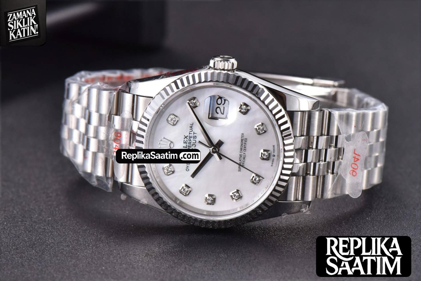 DateJust 36mm SS GMF MOP Dial Diamond Marker Jubilee Bracelet VR3235 -13