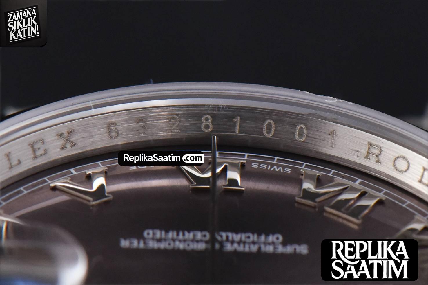DateJust 36mm SS GMF Smooth Bezel Silver Dial Roma Marker Oyster Bracelet VR3235 -12