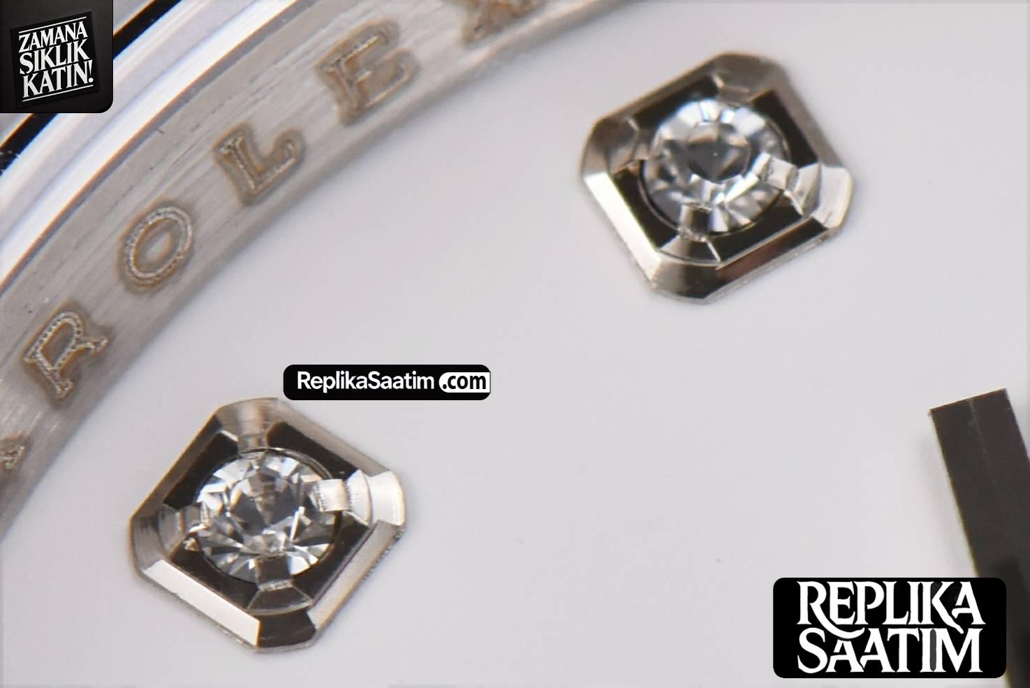 DateJust 36mm SS GMF Smooth Bezel White Dial Diamond Marker Oyster Bracelet VR3235 -07