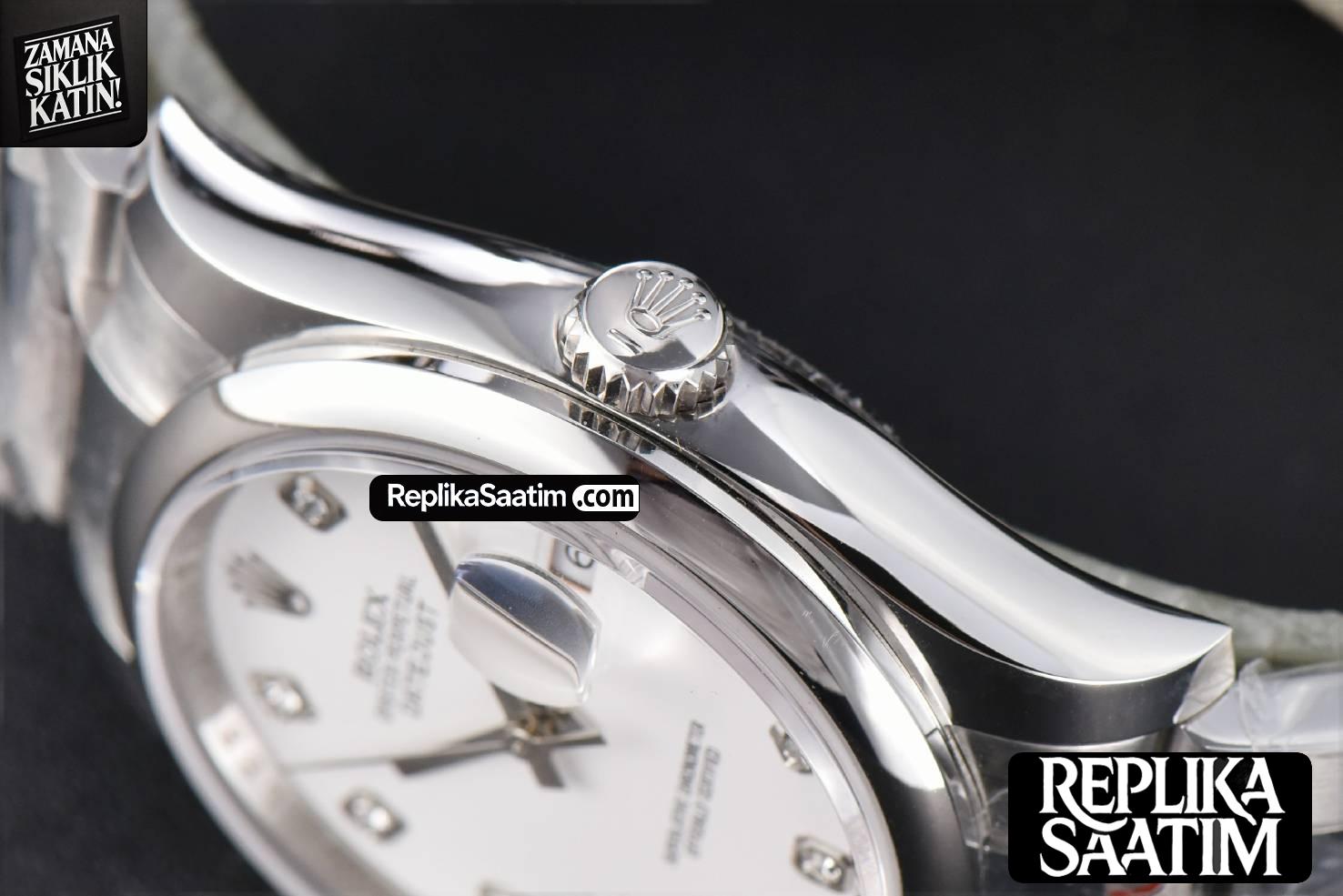 DateJust 36mm SS GMF Smooth Bezel White Dial Diamond Marker Oyster Bracelet VR3235 -13
