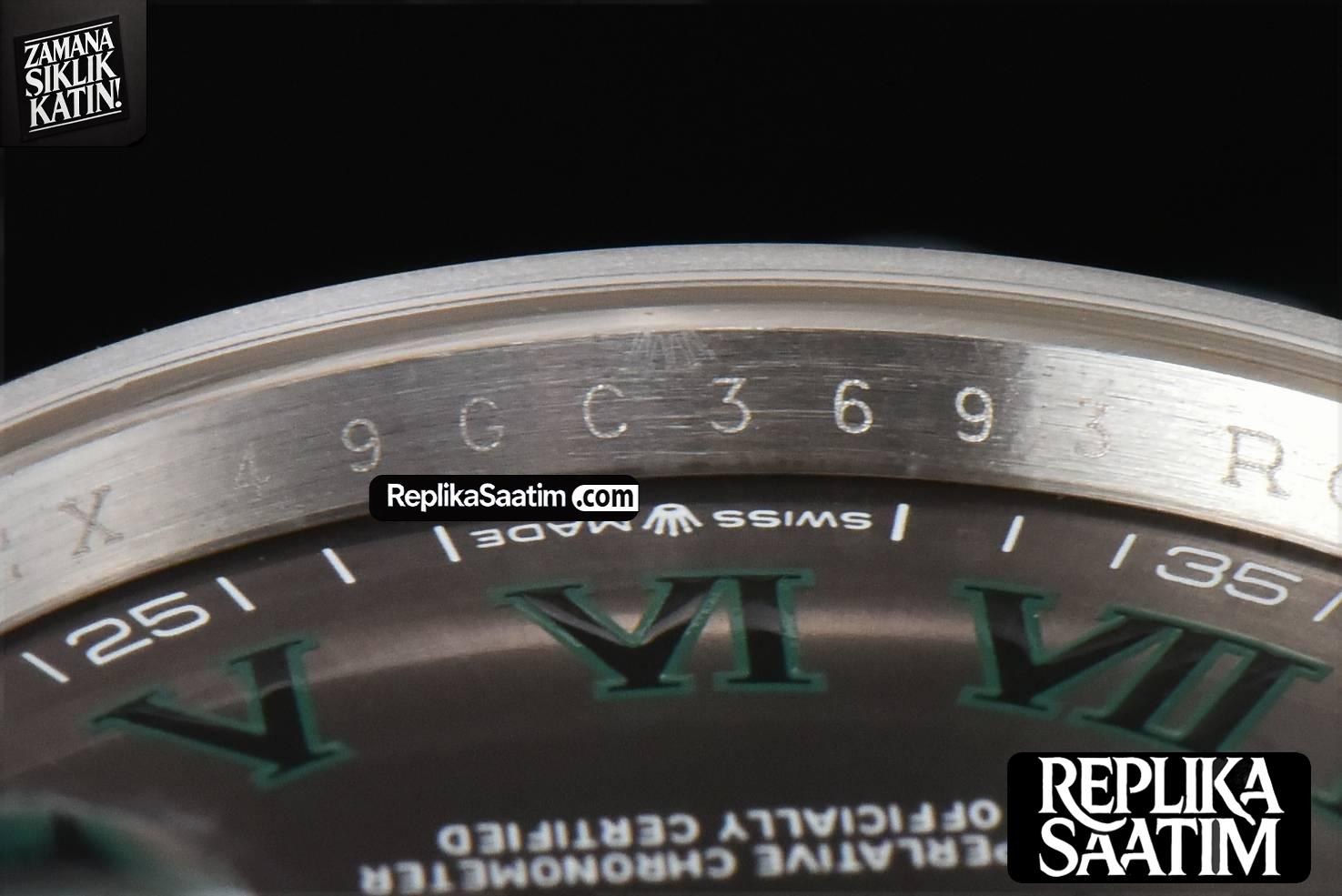 DateJust 36MM YG/SS BPF Wimbledon Gray Dial Green Roma Marker Jubilee Bracelet A2824 -12