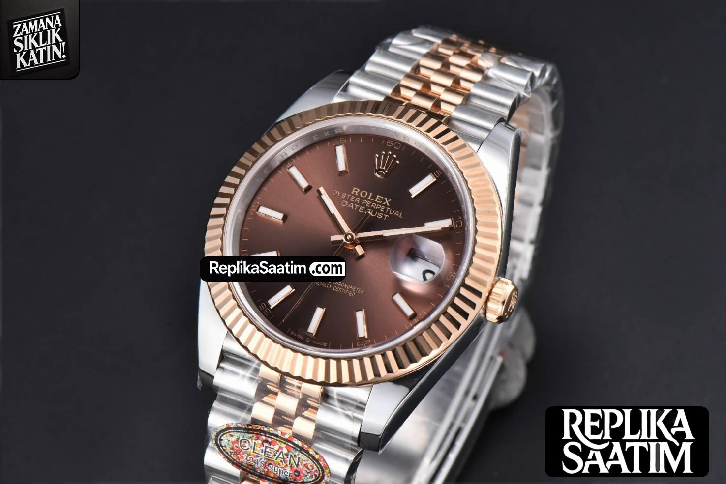 DateJust 41mm 126331 Clean CF RG/SS Chocolate Dial Jubilee Bracelet VR3235 -03
