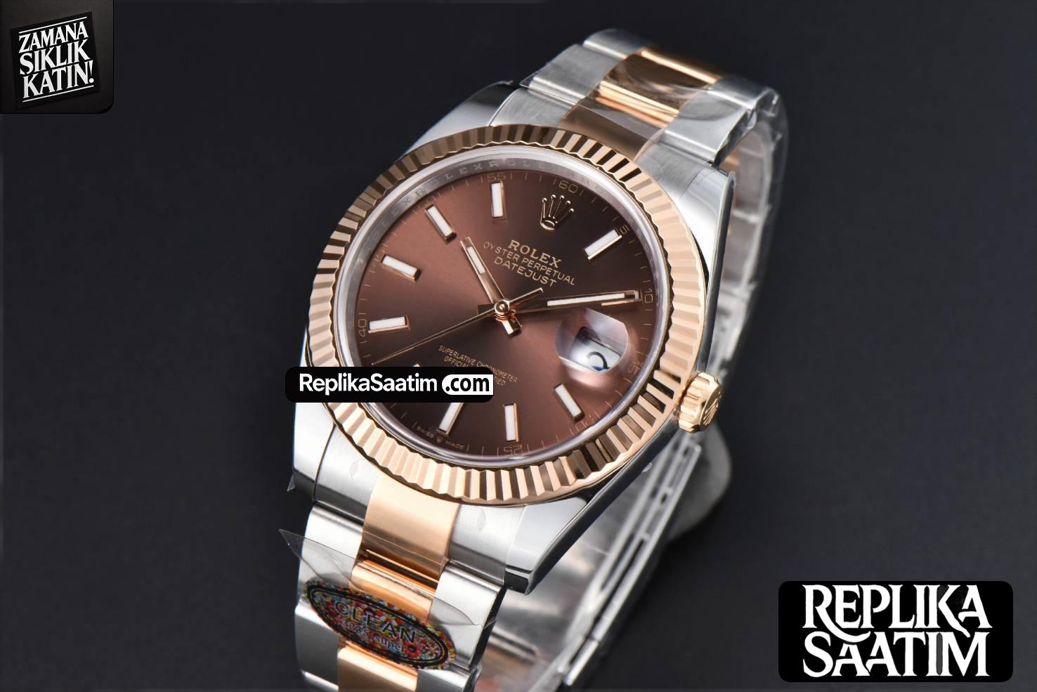 DateJust 41mm 126331 Clean CF RG/SS Chocolate Dial Oyster Bracelet VR3235 -03