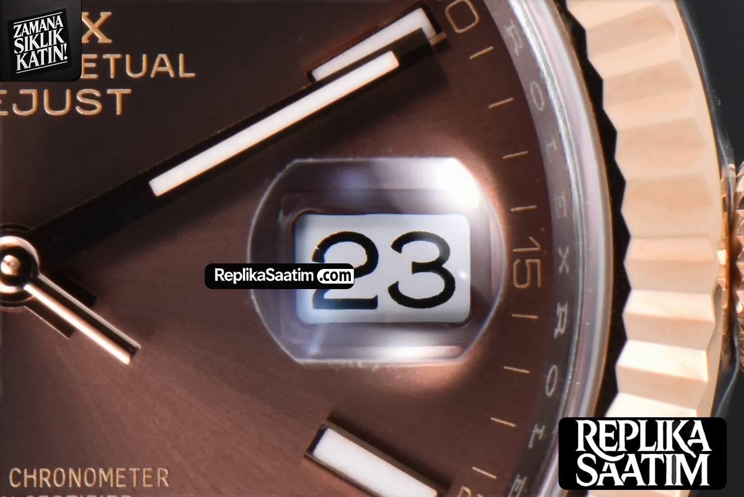 DateJust 41mm 126331 Clean CF RG/SS Chocolate Dial Oyster Bracelet VR3235 -08