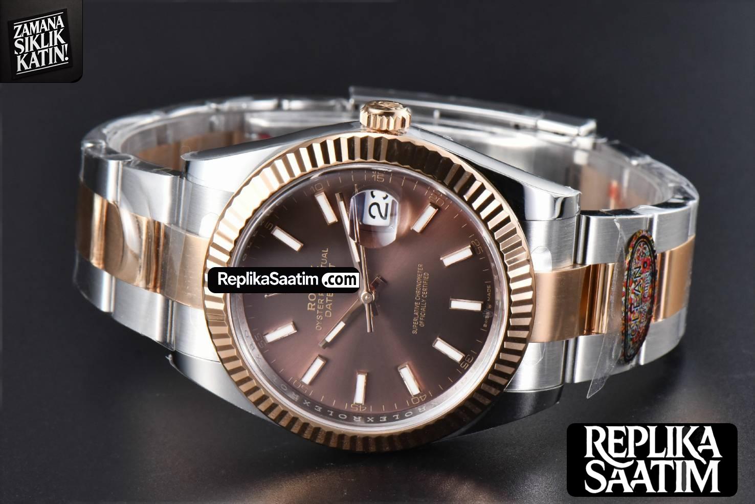 DateJust 41mm 126331 Clean CF RG/SS Chocolate Dial Oyster Bracelet VR3235 -14