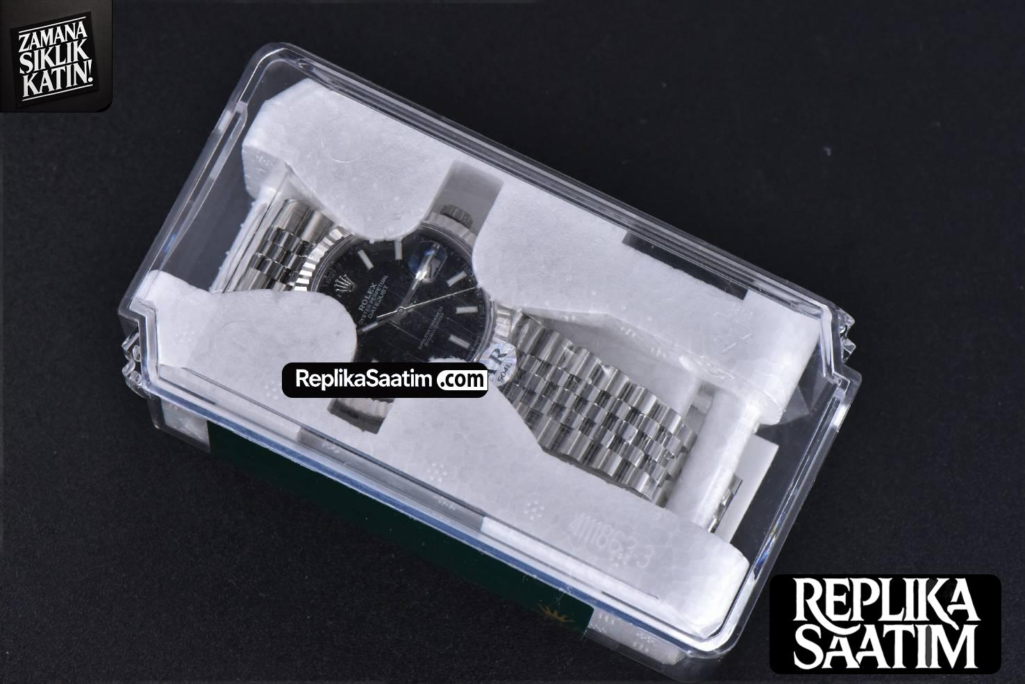 DateJust 41mm 126334 904 SS ARF Black Dial Sticks Markers on Jubilee Bracelet VR3235 -29
