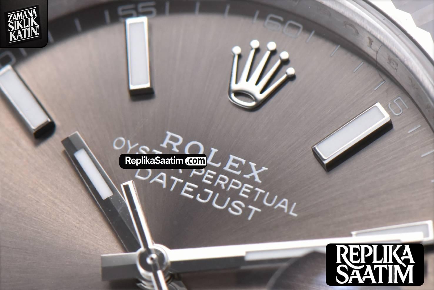 DateJust 41mm 126334 904 SS ARF Gray Dial Sticks Markers on Jubilee Bracelet VR3235 -05