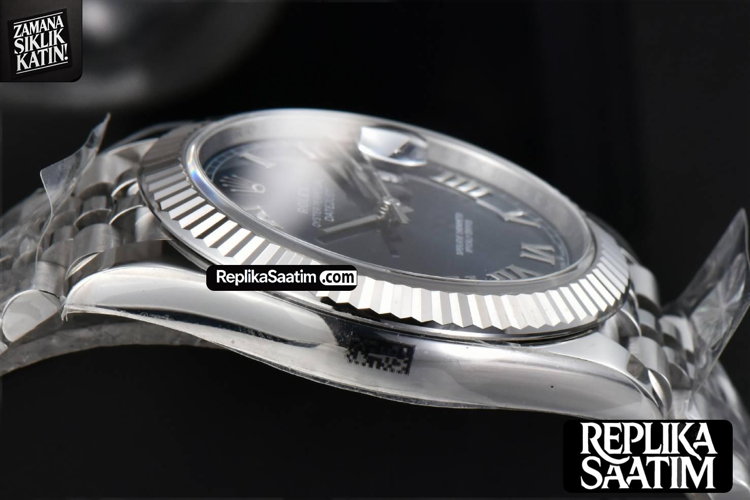 DateJust 41MM 126334 904L ARF Fluted Bezel Blue Dial Roma Marker Jubilee Bracelet 2824 -13