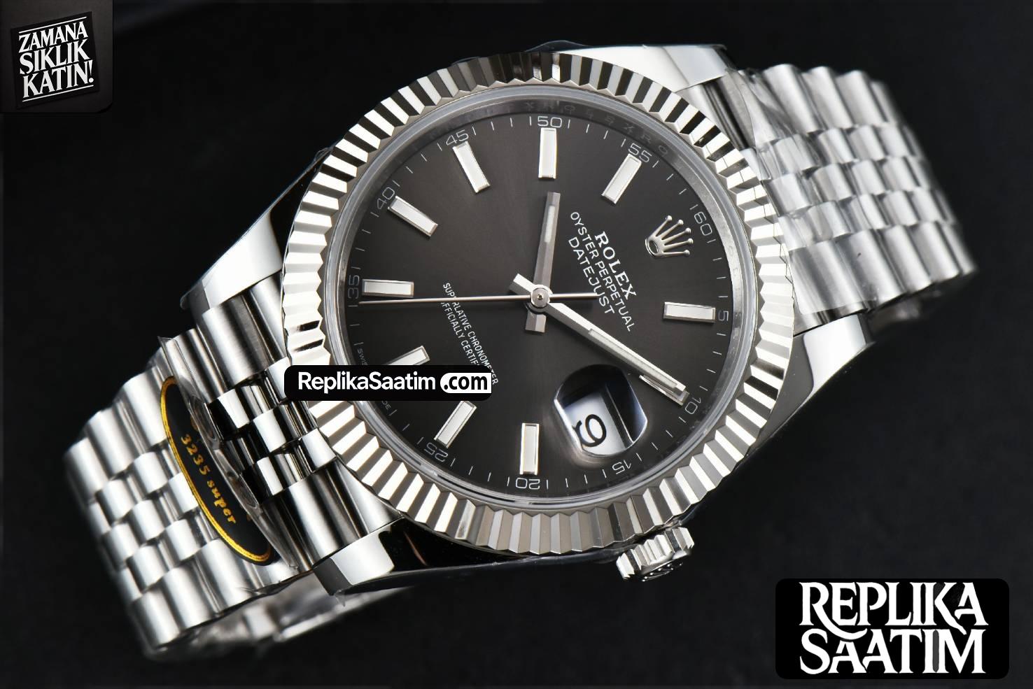 DateJust 41MM 126334 Clean CF Gray Dial Lume Marker Jubilee Bracelet VR3235 -10