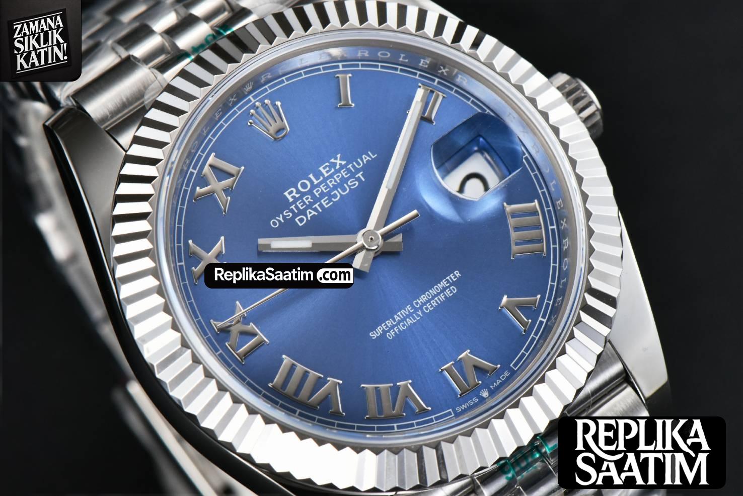 DateJust 41MM 126334 ZF Blue Dial Roma Marker Jubilee Bracelet 2824 -10