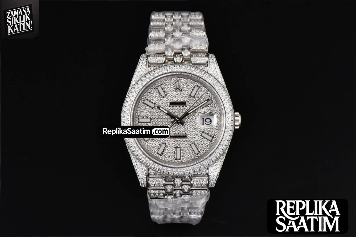 Datejust 41MM Full Diamond GMF Diamond Lume Dial Jubilee Bracelet A2824 -02
