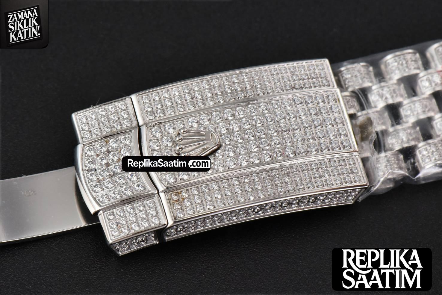 Datejust 41MM Full Diamond GMF Silver Dial Jubilee Bracelet A2824 -26