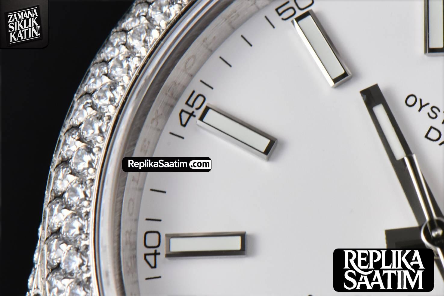 Datejust 41MM Full Diamond GMF White Dial Jubilee Bracelet A2824 -05