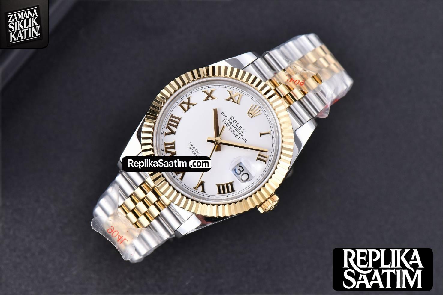 Datejust 41mm GMF YG/SS White Dial Roma Marker Fluted Bezel Jubille Bracelet VR3235 -03
